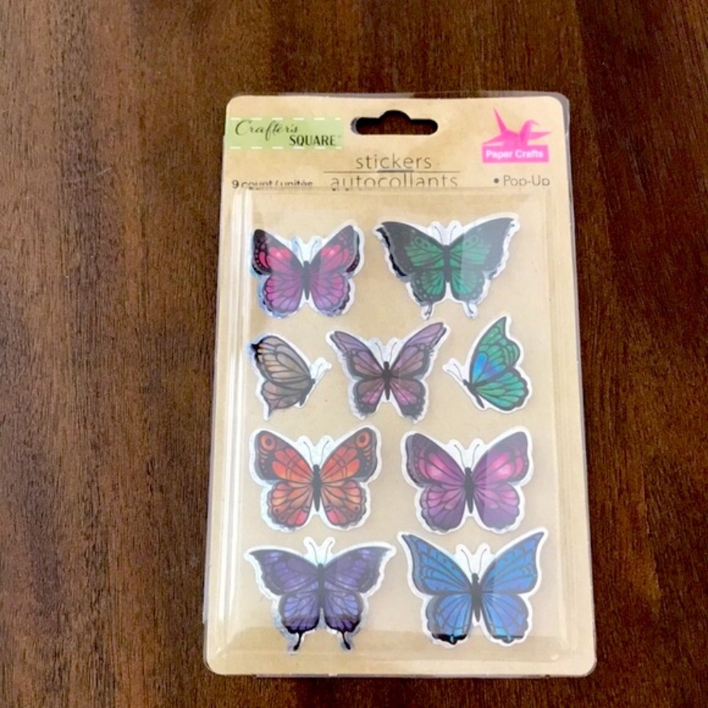Crafter’s Square Pop Up Butterfly Stickers